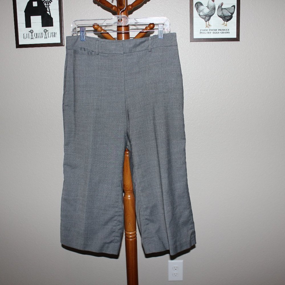 WHBM Wool Blend Cropped Wide Leg Pants 8